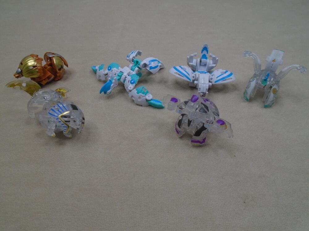Bakugan Lot of 6 Diamond Pharol, Brown Aurelus, Dragonoid